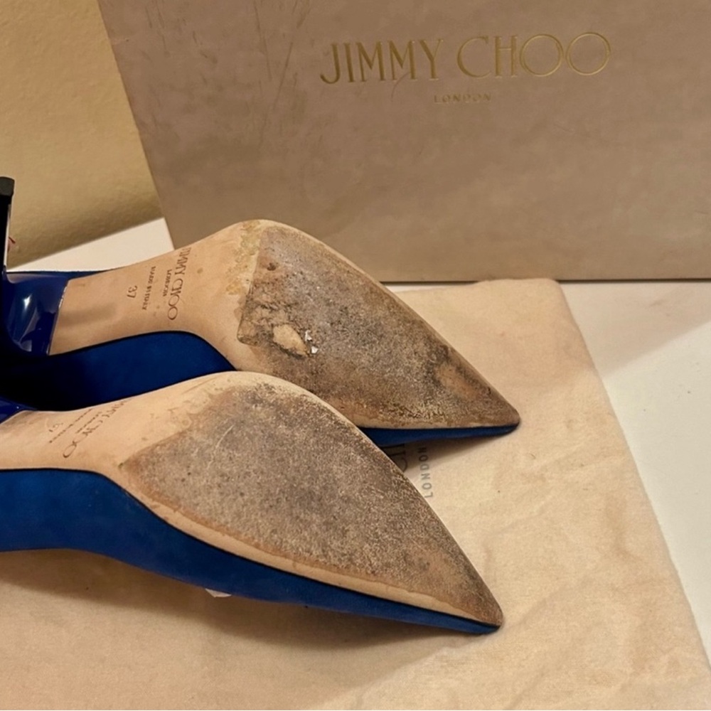 Jimmy Choo Pump in Blue Aegean Suede - Picture 4 of 7